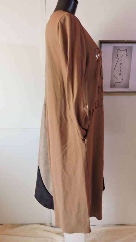 Haljina trobojna - smeđa